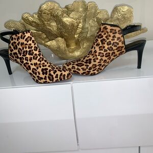 Alfani Brown and Black Slingback Heels